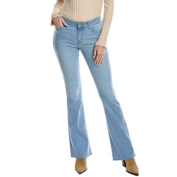 7 For All Mankind WomensA-Pocket Sirte Straight Jean Blue
